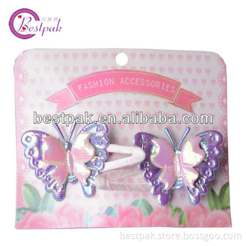 2014 new mini purple butterfly ribbon hair accessories